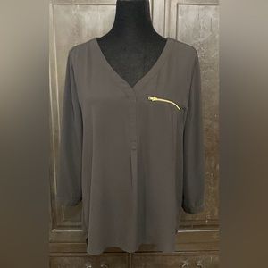 Tacera black oversized Tunic with quarter inch sleeves- Size XL
